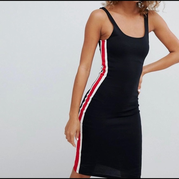 Pull&Bear Black Body-con Dress Size 28 - Picture 1 of 12